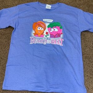 kids medium Veggie Tales t shirt Beauty and the Beet‎